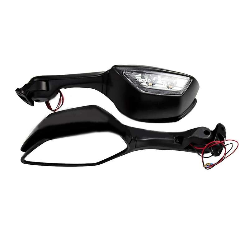 Motorcycle Rearview Mirrors with LED Turn Signals Lights for Ninja -10R ZX10R 10R 2011-2015