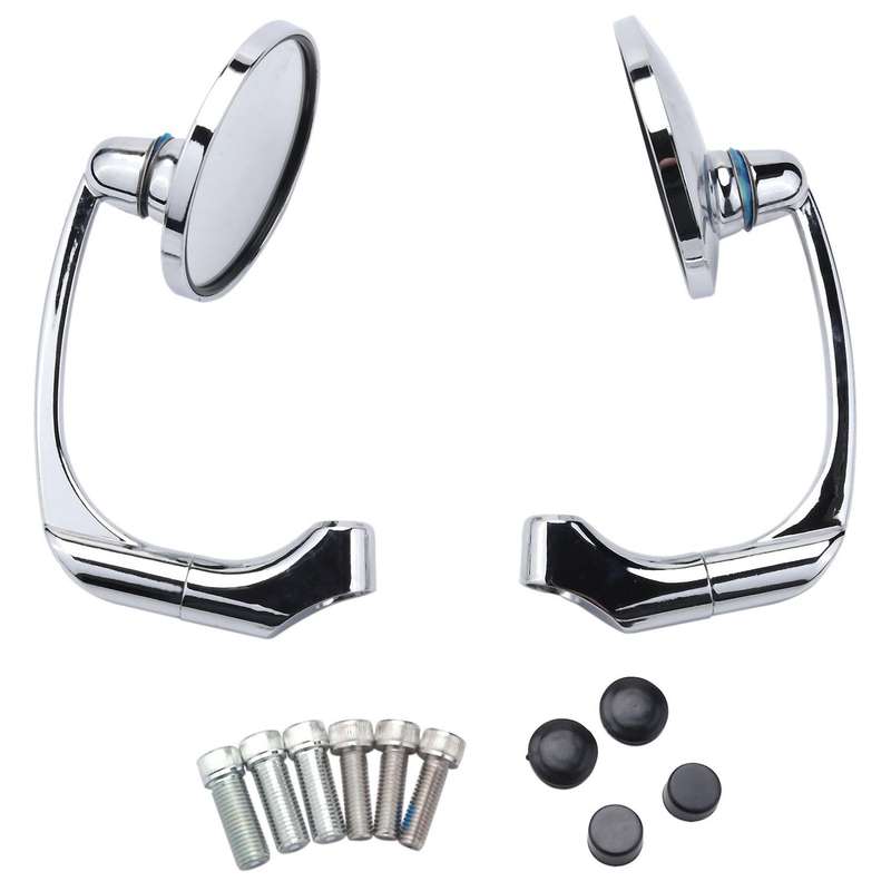 Motorcycle Rearview Side Mirror with 8/10Mm Screws Universal Round Retro Modified Motorbike Cafe Rea