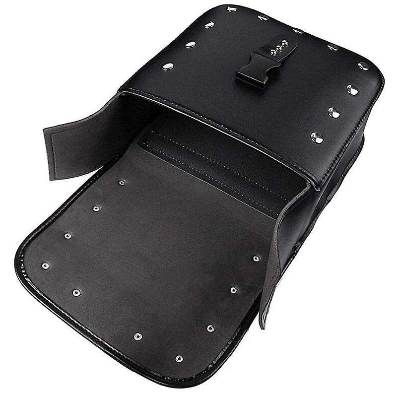 Motorcycle Saddle Bags, 2 Pack Universal PU Leather Saddlebags for Shadow Boulevard