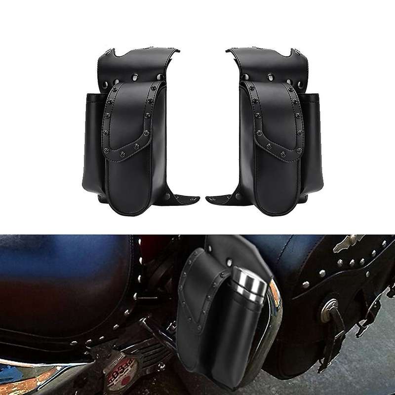 Motorcycle Saddlebag for Touring Road for Glide Guard Crash Bar Bags Water Bottle Holder Waterproof