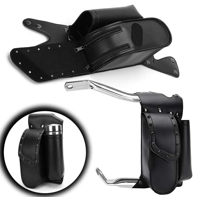 Motorcycle Saddlebag for Touring Road for Glide Guard Crash Bar Bags Water Bottle Holder Waterproof