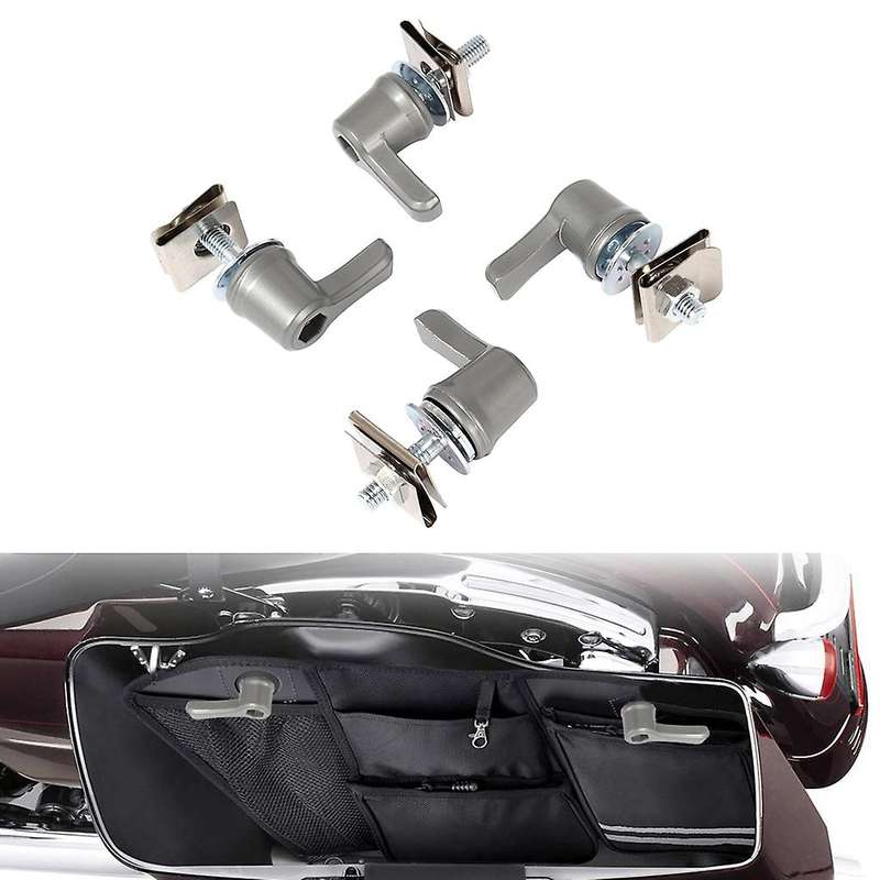 Motorcycle Saddlebag Lever Lock Bolts & Nuts Kit Mounting Set Universal for Touring CVO Road Glide B
