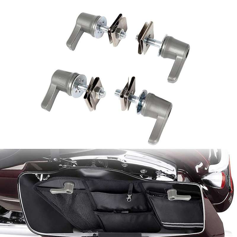Motorcycle Saddlebag Lever Lock Bolts & Nuts Kit Mounting Set Universal for Touring CVO Road Glide B