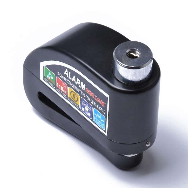 Motorcycle Scooter Bicycle Anti-Theft Wheel Disc Brake Lock Security Alarm Black
