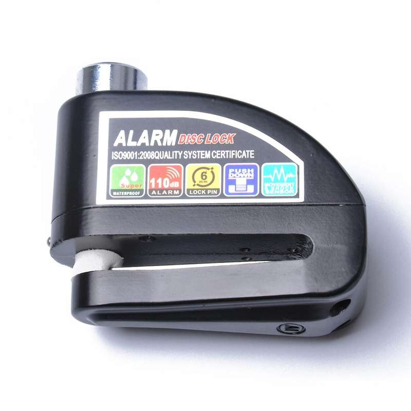 Motorcycle Scooter Bicycle Anti-Theft Wheel Disc Brake Lock Security Alarm Black