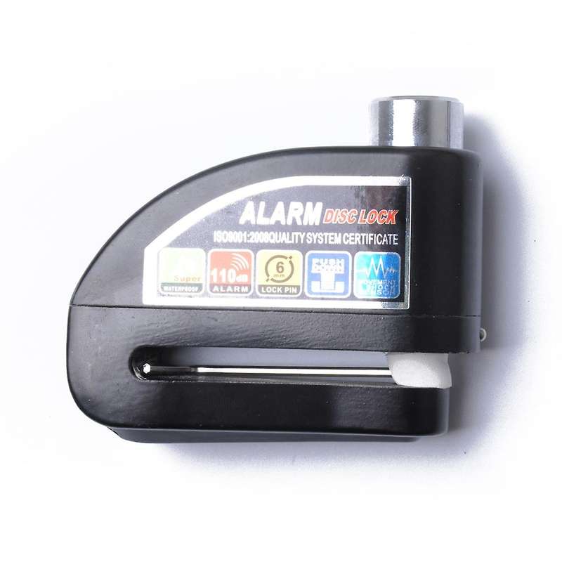 Motorcycle Scooter Bicycle Anti-Theft Wheel Disc Brake Lock Security Alarm Black