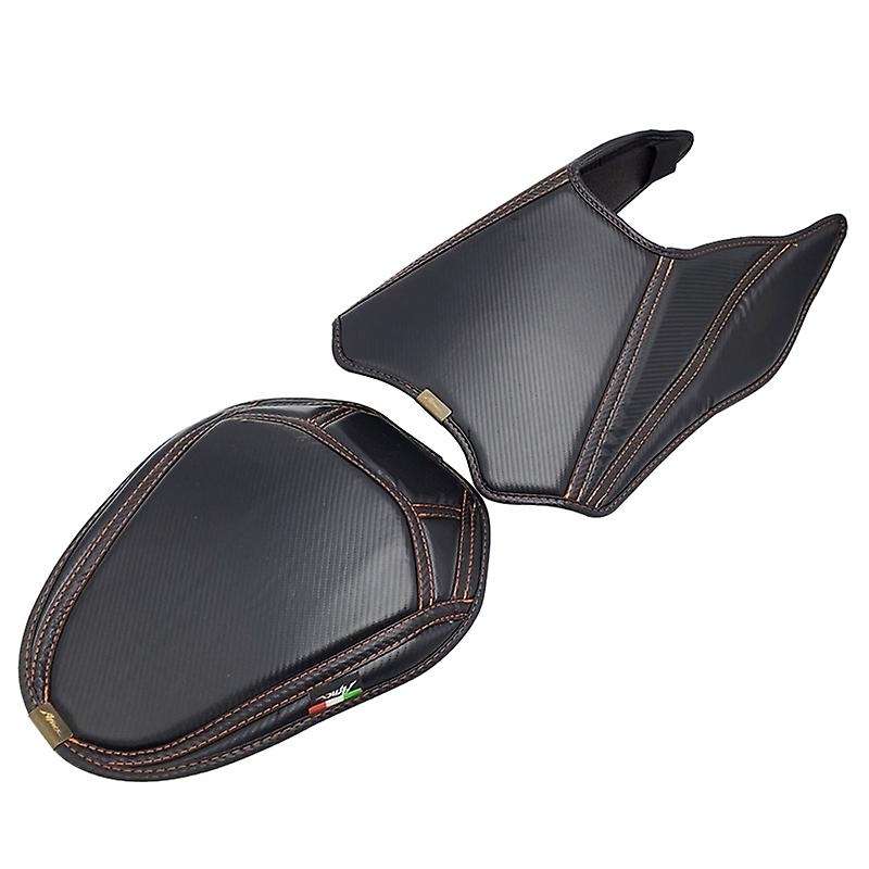 Motorcycle Seat Cover Sunproof Waterproof Cooling Heat Insulation for 250 390 2017-2020, Orange Line