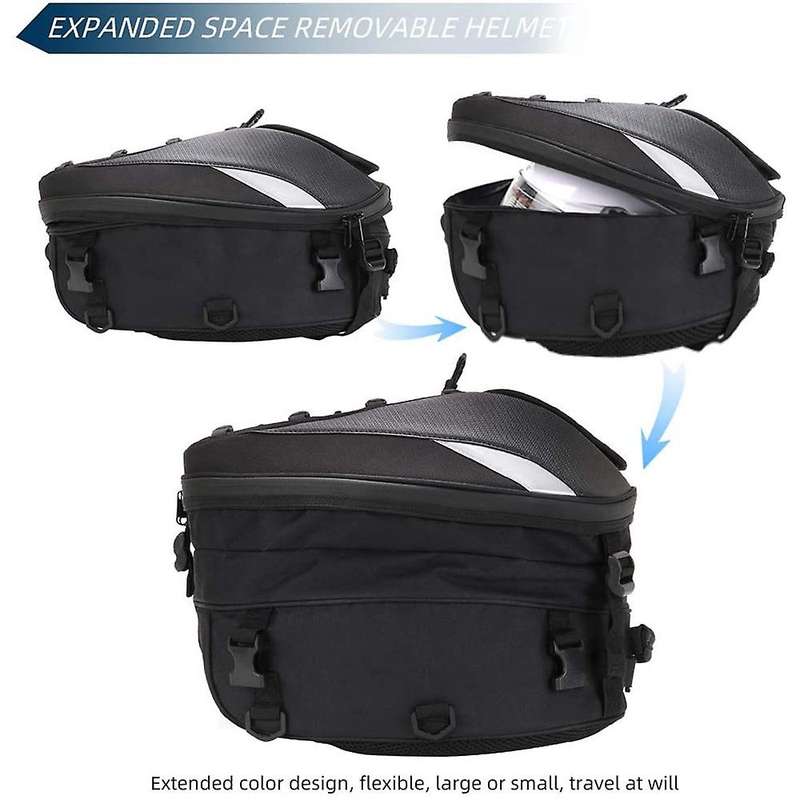 Motorcycle Seat Bag Tail Bag Backpack Waterproof Motorbike Helmet Bag Storage Bags