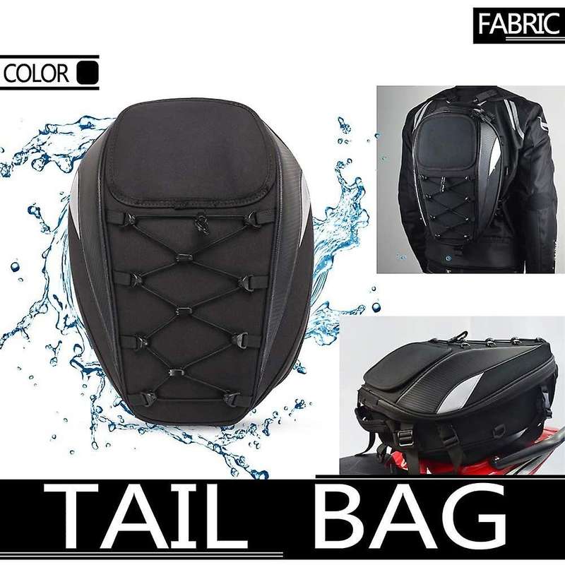 Motorcycle Seat Bag Tail Bag Backpack Waterproof Motorbike Helmet Bag Storage Bags