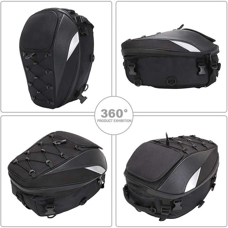 Motorcycle Seat Bag Tail Bag Backpack Waterproof Motorbike Helmet Bag Storage Bags