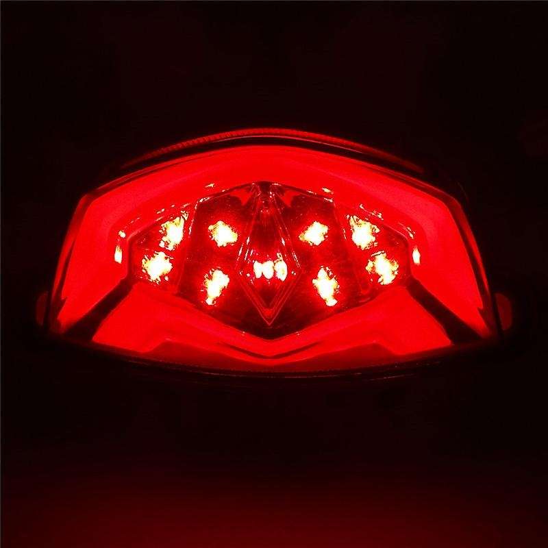 Motorcycle Sequential LED Tail Lights Black Lens Brake Rear Turn Signals Integrated Light for GSXS75