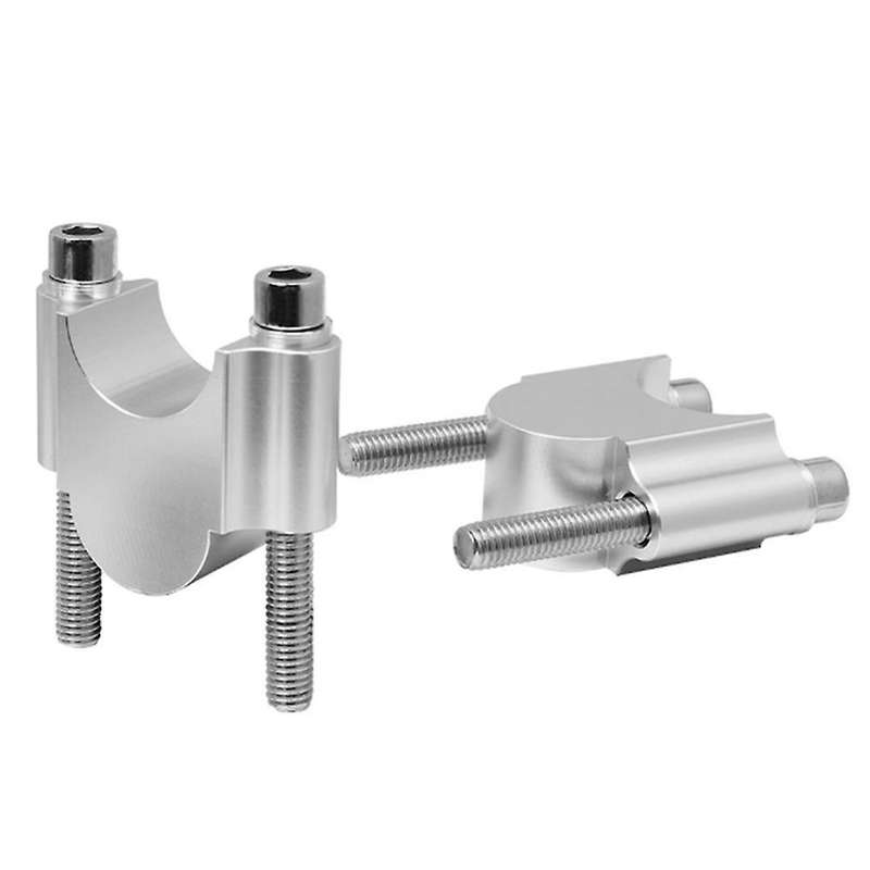 Motorcycle Silver Handlebar Riser Mount Handle Clamp Universal 22mm for - R1200Gs MT07 MT09