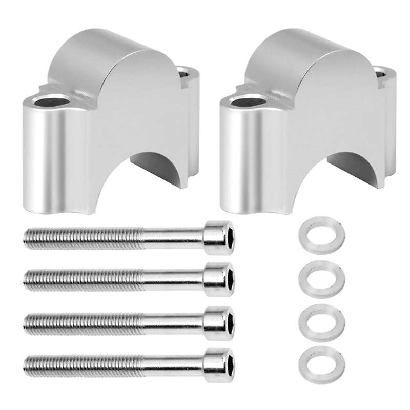 Motorcycle Silver Handlebar Riser Mount Handle Clamp Universal 22mm for - R1200Gs MT07 MT09