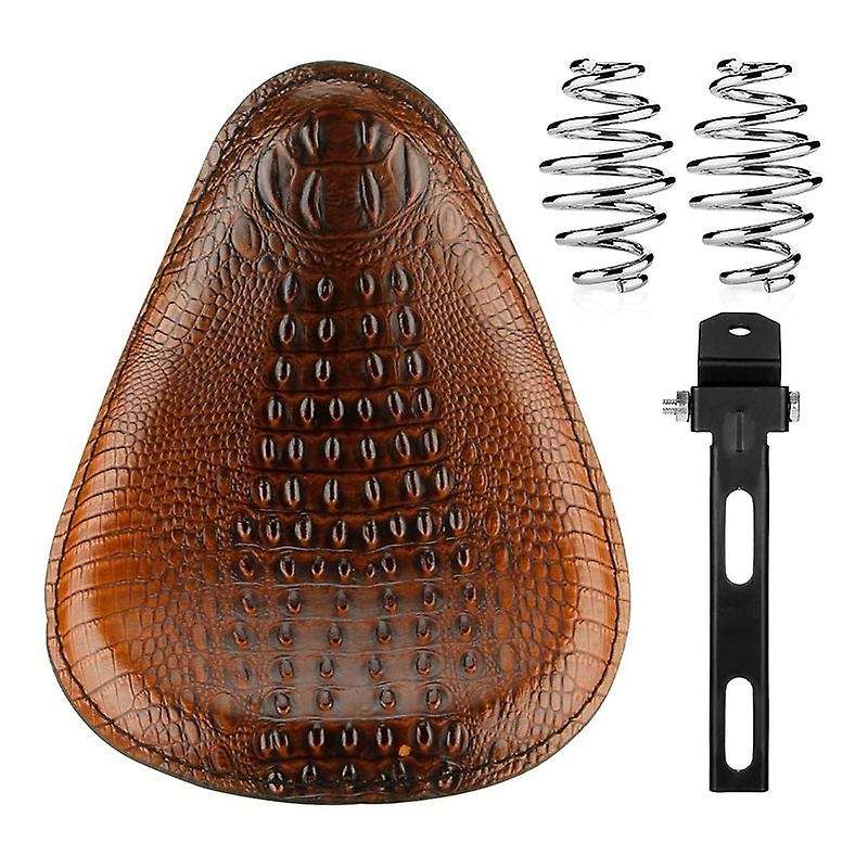 Motorcycle Solo Seat Springs Mounting Bracket Kit for XL 883 1200 Chopper Custom Brown-Crocodile