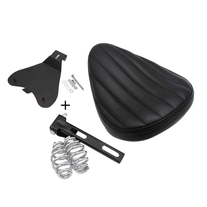 Motorcycle Solo Seat with Baseplate and Springs Bracket Sitting Cushion Mounting Kit for 883 Vertica