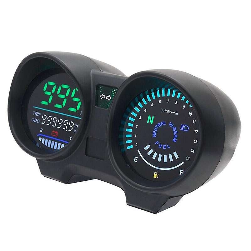 Motorcycle Speedometer Digital Led Panel Tachometer for Brazilian 150 Cg150 Fan150 2010 2012 Green