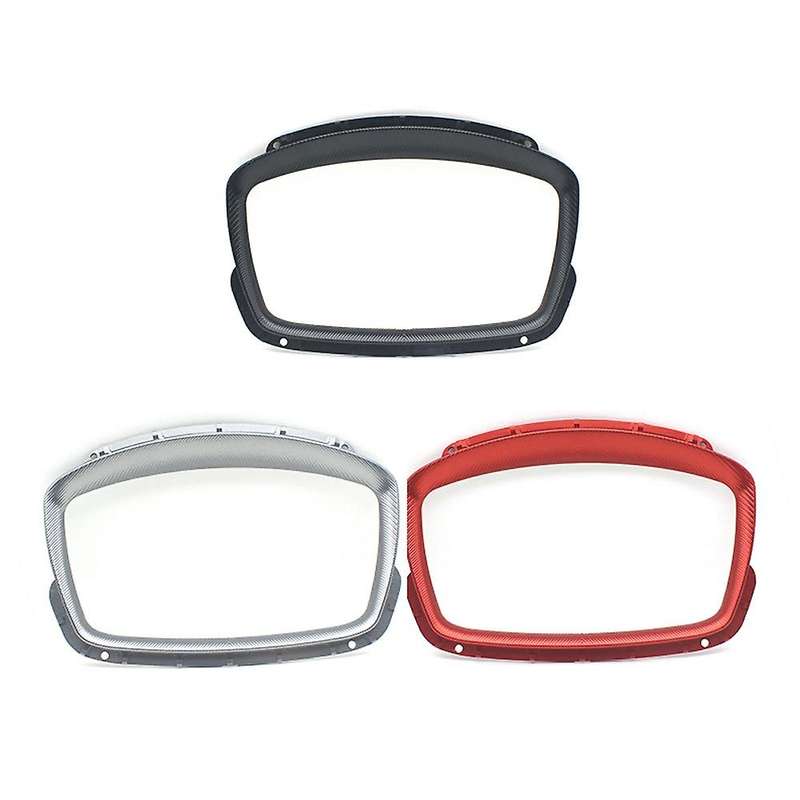 Motorcycle Speedometer Cover Digital Dashboard Rim for GTS300 250 300 2013-2020(Red)