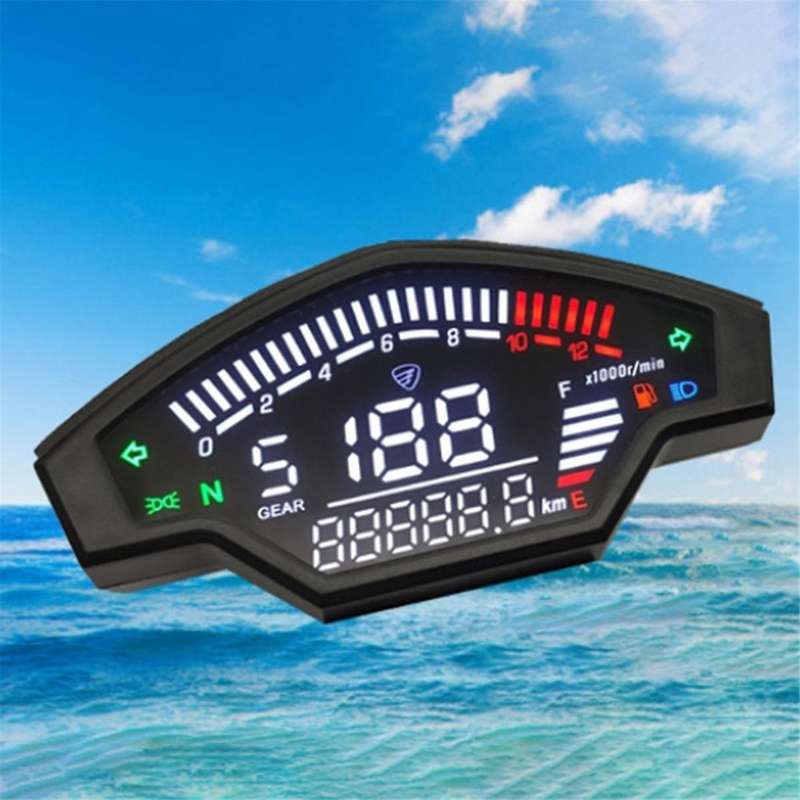 Motorcycle Speedometer Meter Odometer for Italika Vort-X 200 AKT200 Gear Speed Meter Oil Level Displ