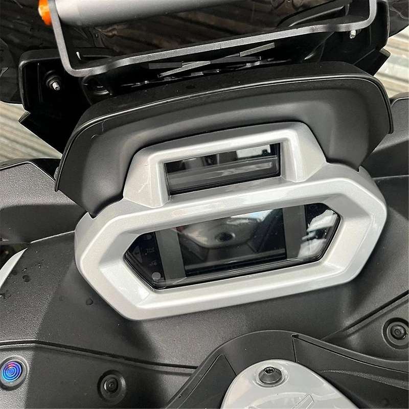 Motorcycle Speedometer Gauge Instrument Meter Ring Cover Protector for Xmax300 2023(silver)