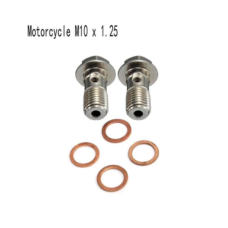 Motorcycle Stainless M10 x 1.25 Banjo Bolts Brake Master Cylinder Screw Brake Hose Caliper Bolt Hyd