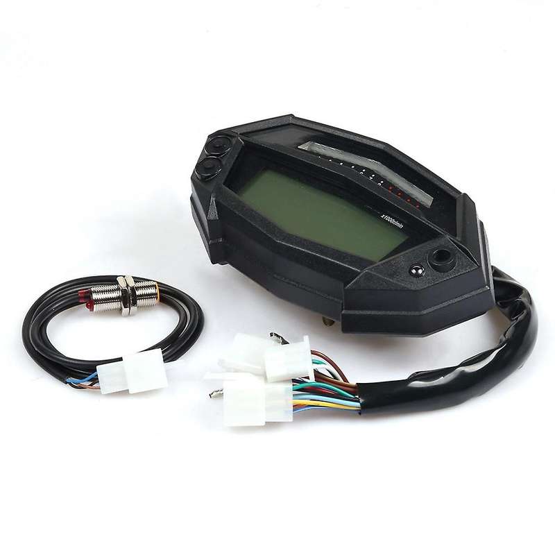 Motorcycle Tachometer Hour Meter Digital Speedometer Gear Indicator 7 Colors Parts Universal for Z10