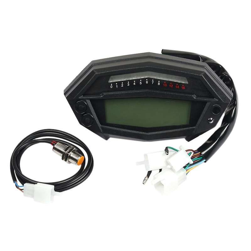 Motorcycle Tachometer Hour Meter Digital Speedometer Gear Indicator 7 Colors Parts Universal for Z10