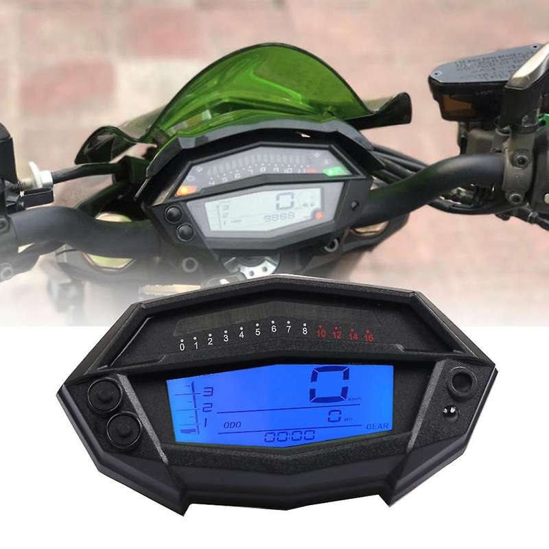Motorcycle Tachometer Hour Meter Digital Speedometer Gear Indicator 7 Colors Parts Universal for Z10