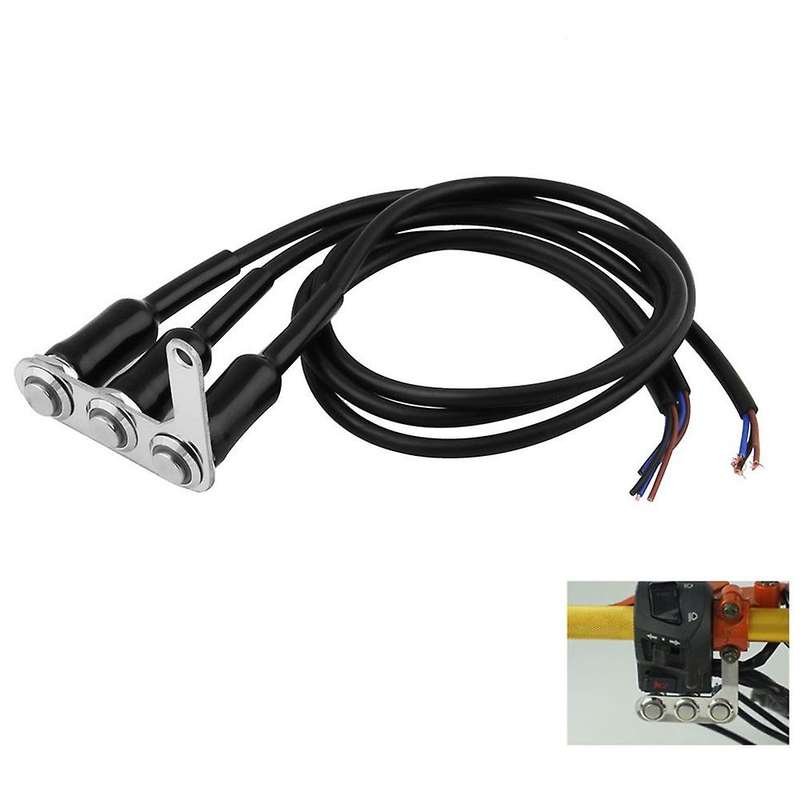 Motorcycle Switch Handlebar Adjustable Mount Waterproof Switches ON-OFF Push 3 Buttons for Headlight