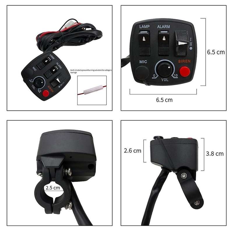Motorcycle Switch Handle Controller for Electric Startup Headlight Speaker Warning Light Volume Cont