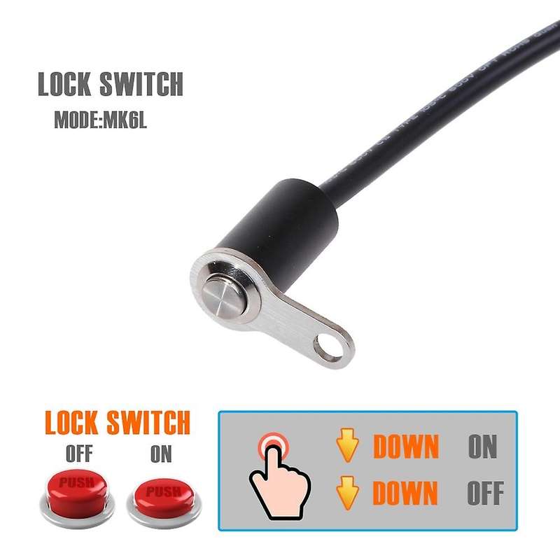 Motorcycle Switch ON-OFF Handlebar Adjustable Mount Waterproof Button 12V Headlight for Electric Bik