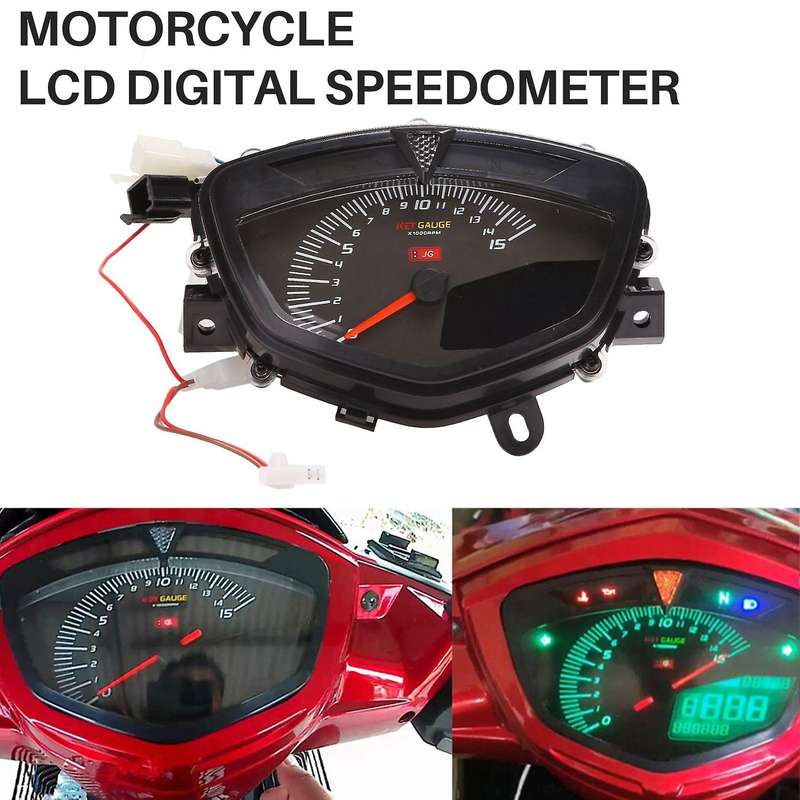 Motorcycle Tachometer Digital Odometer Speedometer Meter Gauge Instrument for LC135
