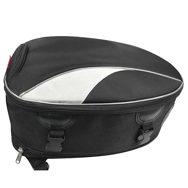 Motorcycle Tail Bag Dual Use Motorcycle Seat Bag with Waterproof Cover 28L Expandable Luggage Storag