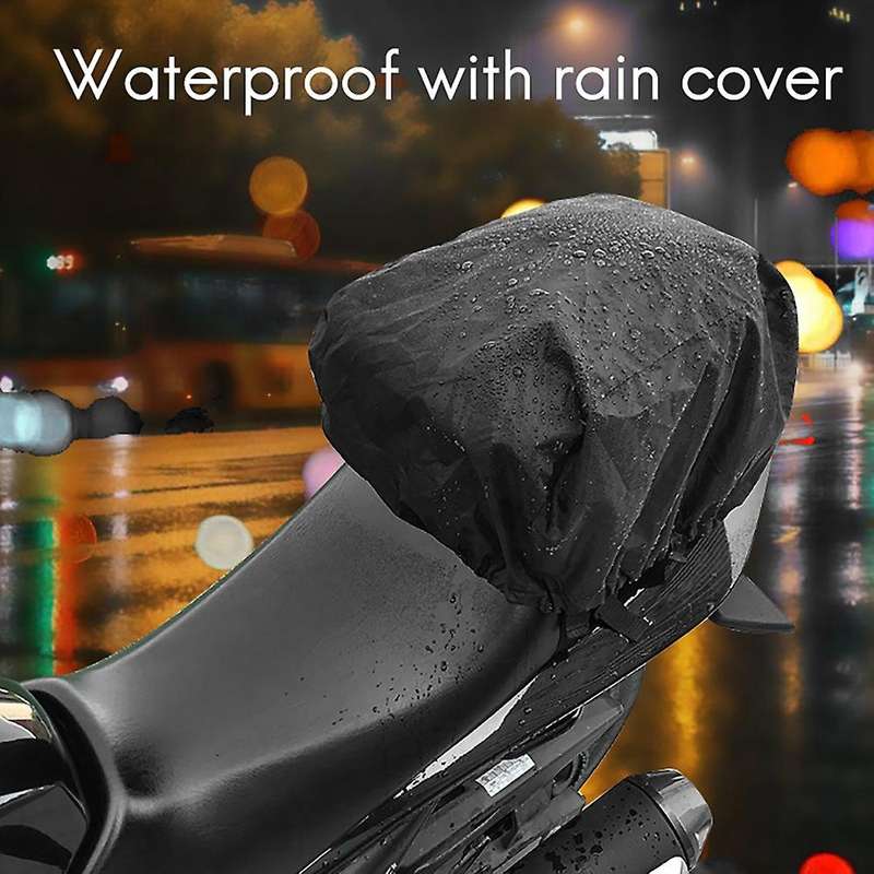 Motorcycle Tail Bag Dual Use Motorcycle Seat Bag with Waterproof Cover 28L Expandable Luggage Storag