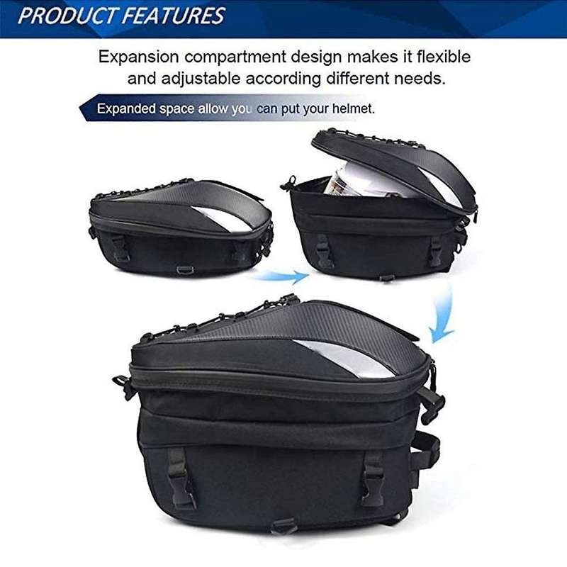 Motorcycle Tail Bag, Seat Bag, Dual Use Motorcycle Waterproof Helmet Bag for Motorbike, Dirt Bike