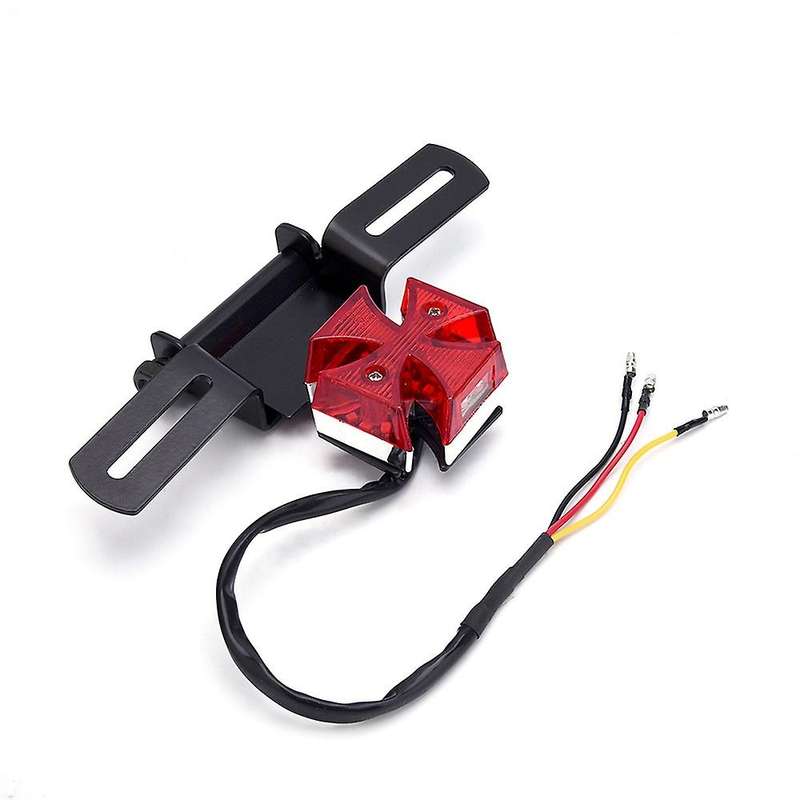 Motorcycle Tail Light Choppers Dirt Bike Maltese LED Rear License Plate Tail Light for Most Dual Spo