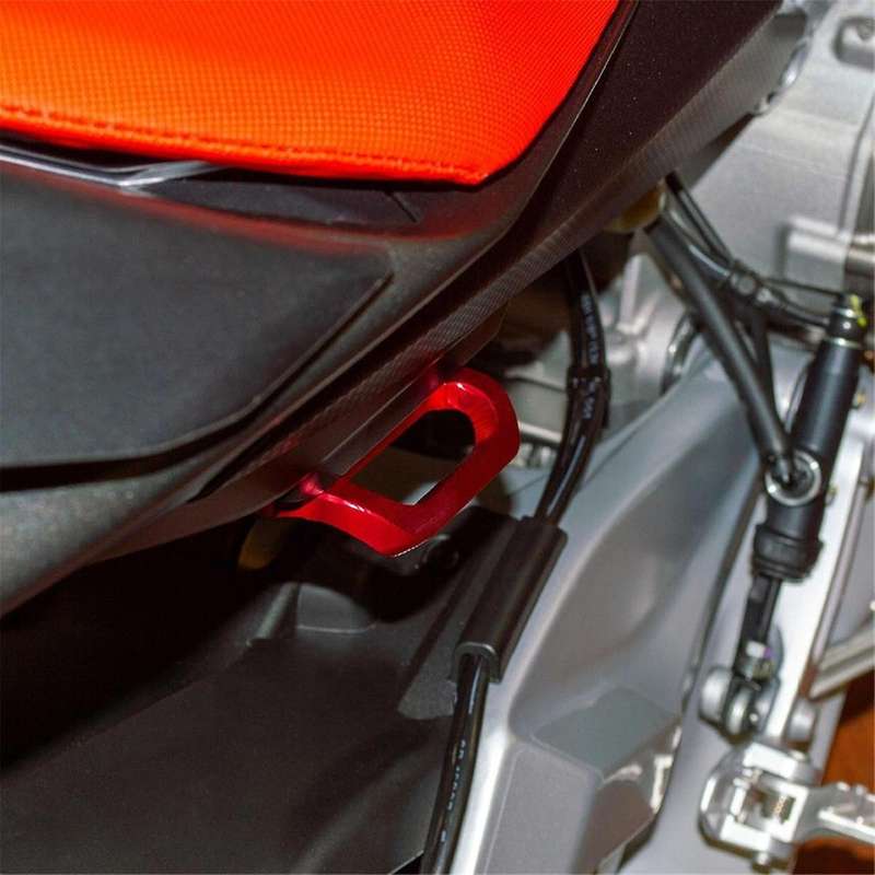 Motorcycle Tail Rear Seat Passenger Handle Grab Bars Armrest for 660 RS660 Tuono 660 2020-2022(Red)