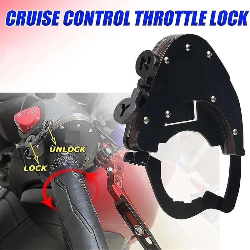 Motorcycle Throttle Lock Universal Motorcycle Cruise Throttle Aid, Adjustable Throttle Control - To