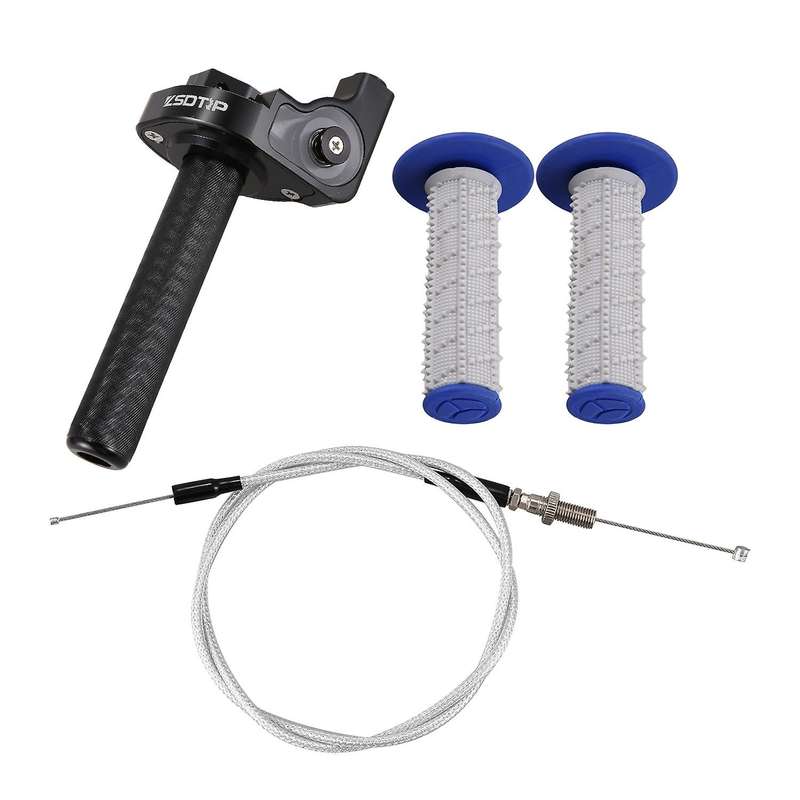 Motorcycle Throttle Grip Quick Twist Gas Throttle Settle with Throttle Cable Fit on 7/8 Inch 22mm Ha