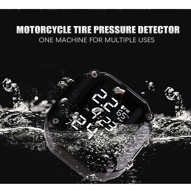 Motorcycle TPMS Charging Tire Pressure and Temperature Monitoring System DC5V LCD Color Screen Exter