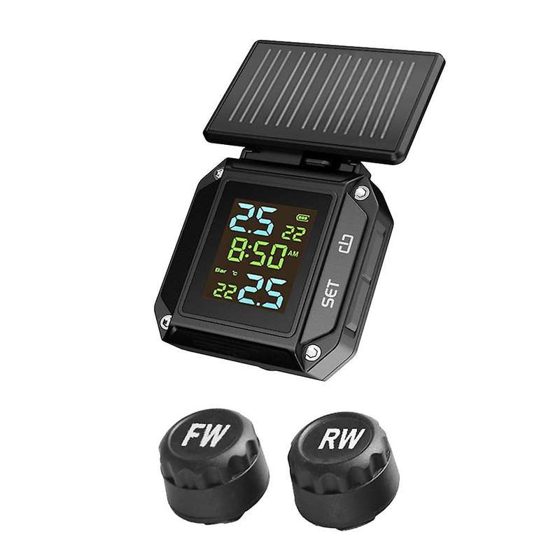 Motorcycle TPMS Motorbike Waterproof LCD Tire Pressure Monitoring System Tyre Temperature Alarm Syst