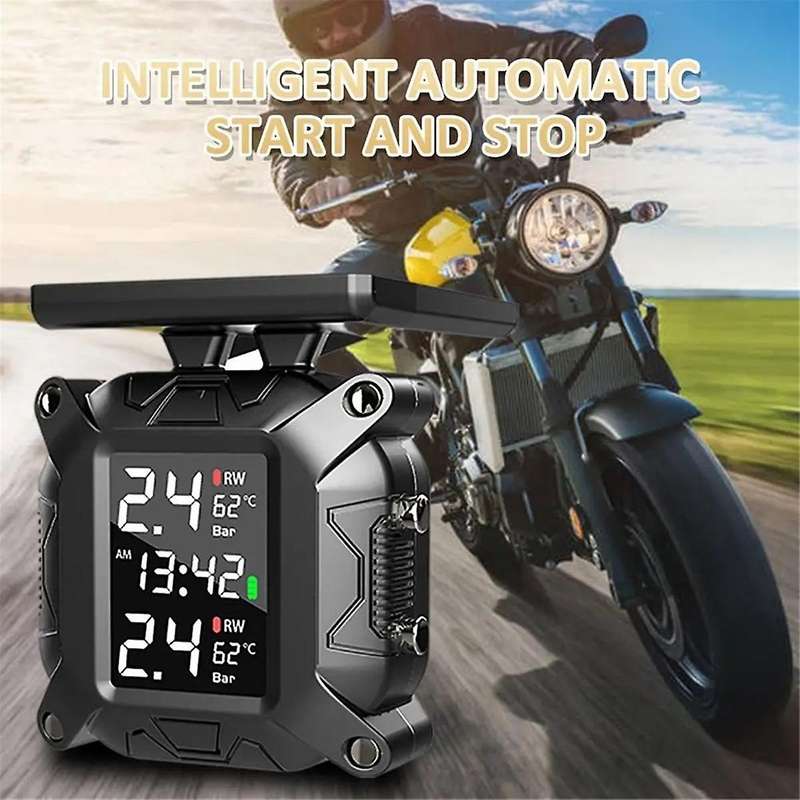 Motorcycle Tpms Solar Power Tire Pressure Monitor Real Time Tire Pressure Monitoring System Tempera