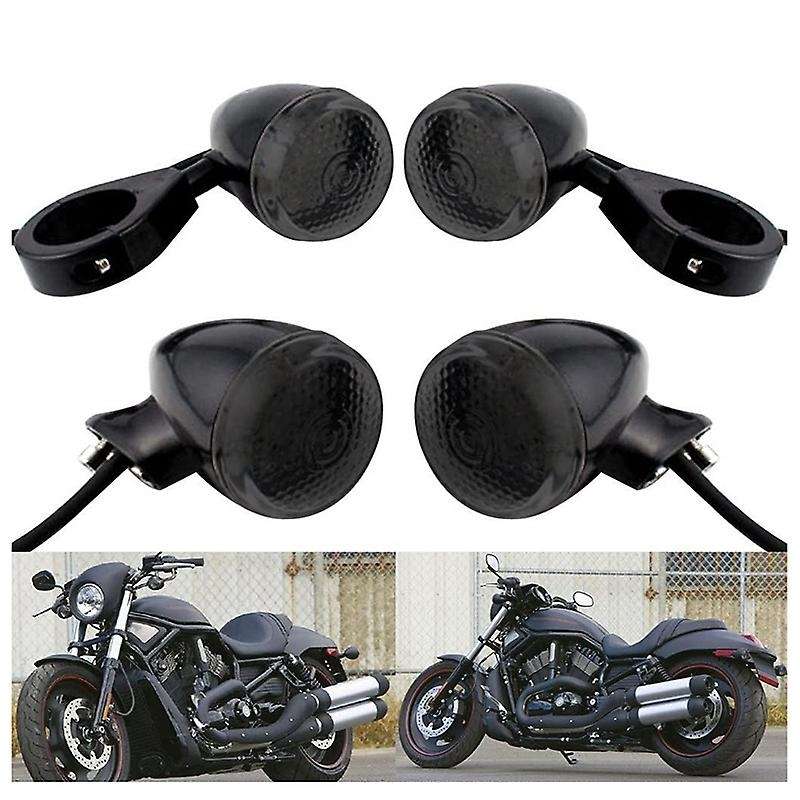 Motorcycle Turn Signal Indicator LED Light 41MM Fork Tube Tail Flashers for 1200 883 Touring Glide
