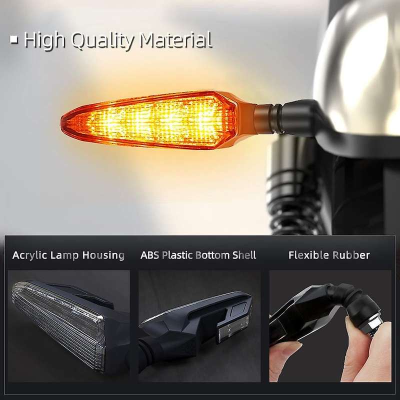Motorcycle Turn Signal Red/Sequence Amber LED Indicator Light Daytime Running Lights DRL Switchback