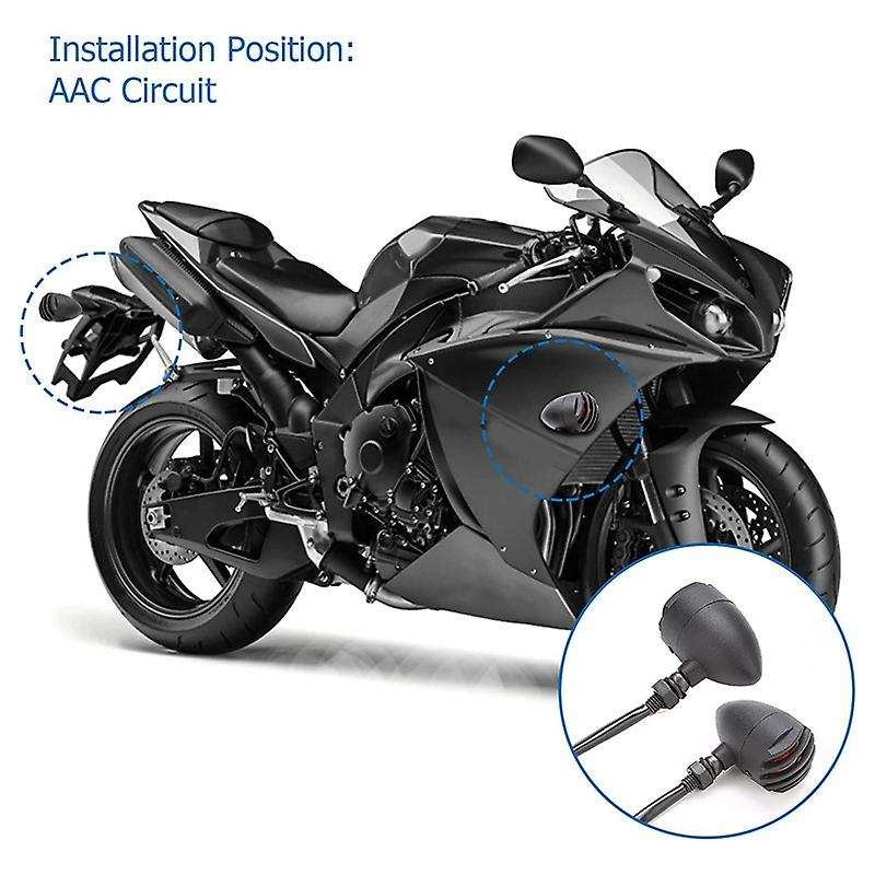 Motorcycle Turn Signals Light, 3 Wire Bulb Indicators Turn Signals for Cruiser Mini Chopper Frame