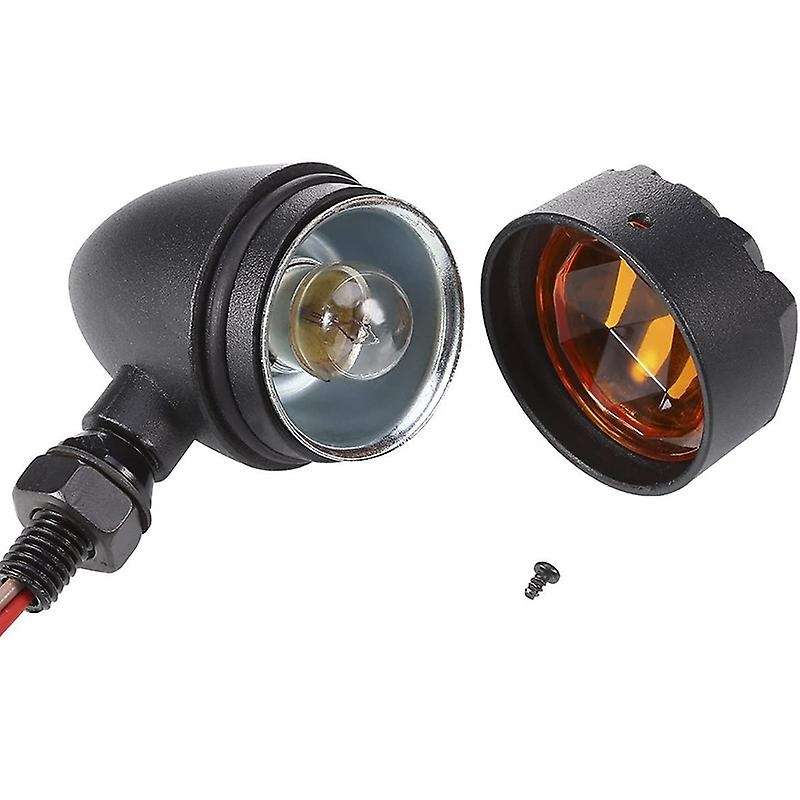 Motorcycle Turn Signals Light, 3 Wire Bulb Indicators Turn Signals for Cruiser Mini Chopper Frame