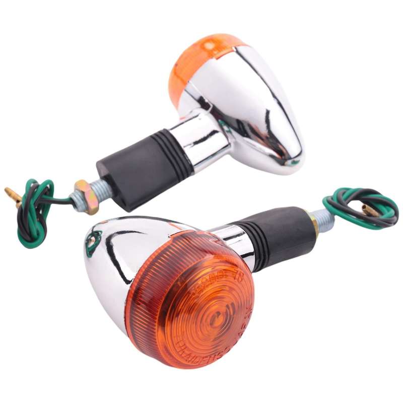 Motorcycle Turn Signals -Front Rear Lights Compatible Motorcycle Street Standard Custom Bike Cruiser