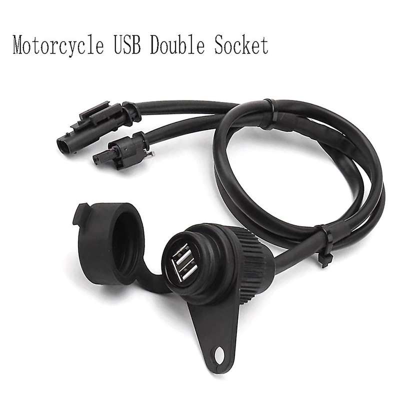 Motorcycle USB Double Socket for R1200GS R1250GS F700GS F750GS F800GS F850GS ADV Accessories with Lo