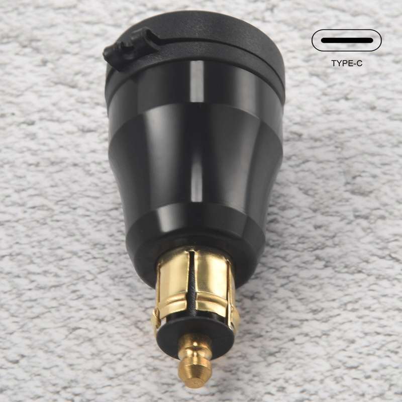 Motorcycle Waterproof Fast Charger with Usb Type-C Port 12V/24V Qc3.0 Adapter Din Plug Socket for B