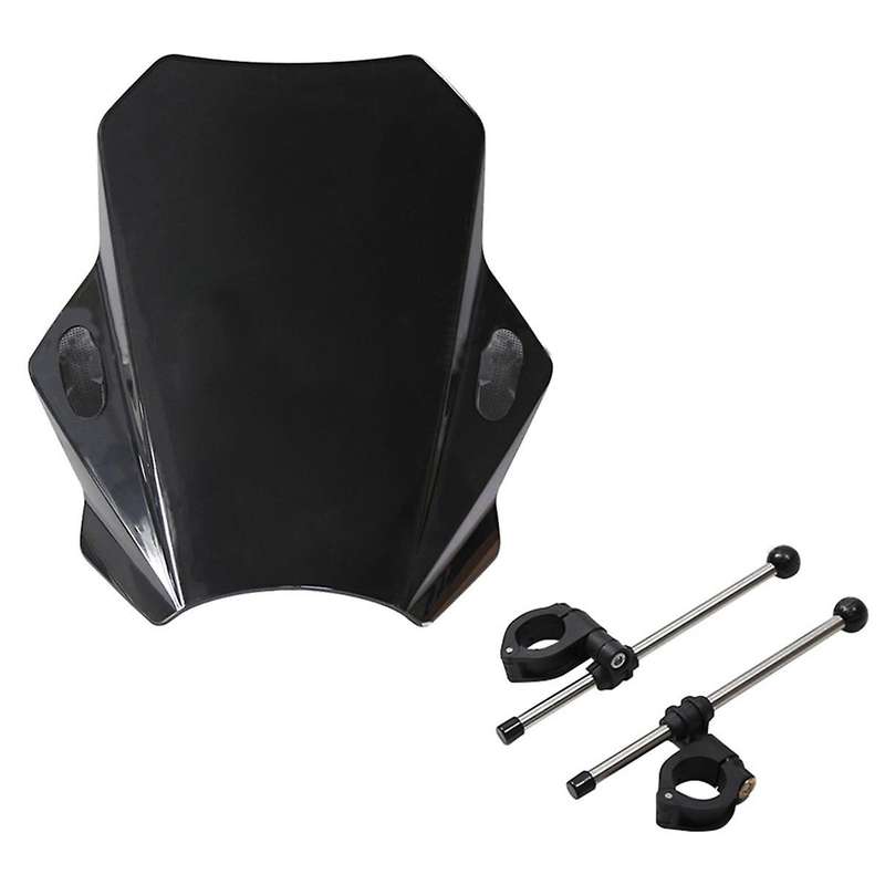 Motorcycle Windscreen for MT07 MT09 CBR600RR CB1000R GXSR 600 750 Adjustable 43x40cm Black