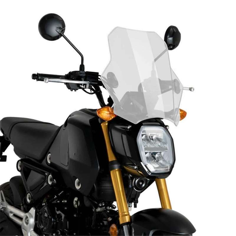 Motorcycle Windscreen for MT07 MT09 CBR600RR CB1000R GXSR 600 750 Adjustable 43x40cm Gray